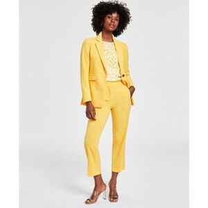 BAR III Women's Stretch Straight-Leg Bright Yellow Ankle/Capri Dress Pants NWT